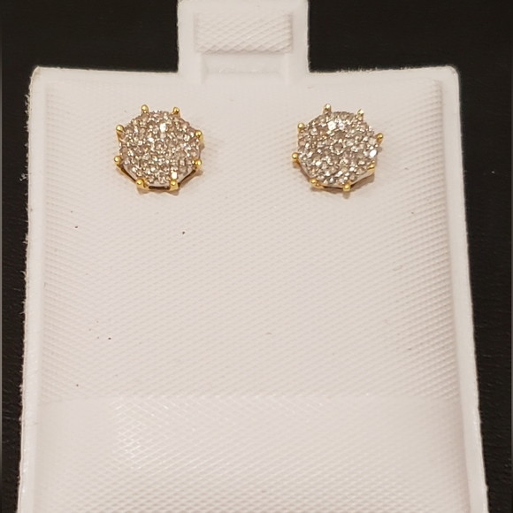10kt Gold Diamond Studs